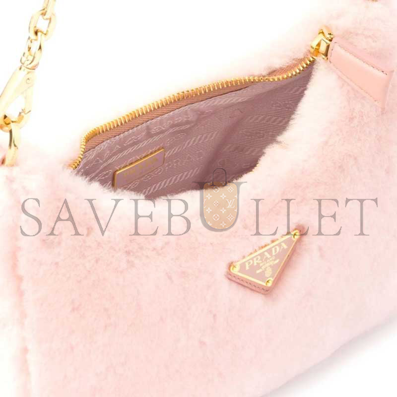 PRADA RE-EDITION SHEARLING MINI BAG 1BC204 (22*18*6cm) 